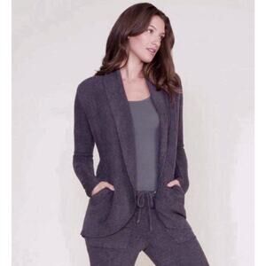 Barefoot Dreams Circle Cardigan NAVY BLUE CozyChic Lite Shawl Collar - Size XS/S